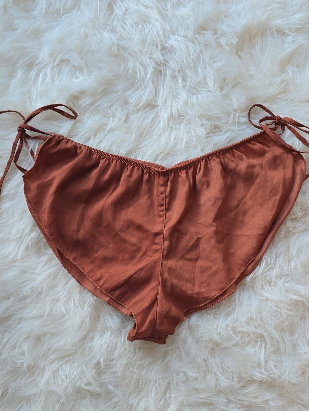 Bluebella Nicole Luxury Satin Shorts Baked Clay SIZE 6 SMALL